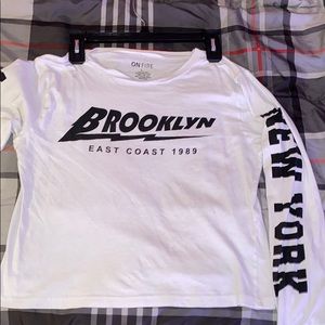 White long sleeve brooklyn shirt